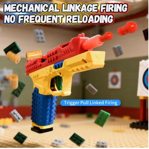 Building block pistol shell - building,