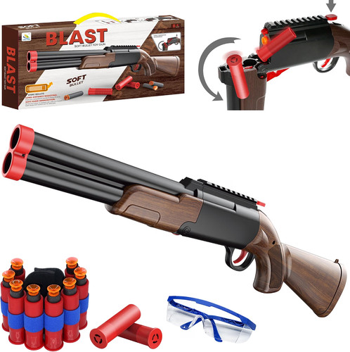 Double barrel toy foam - double,